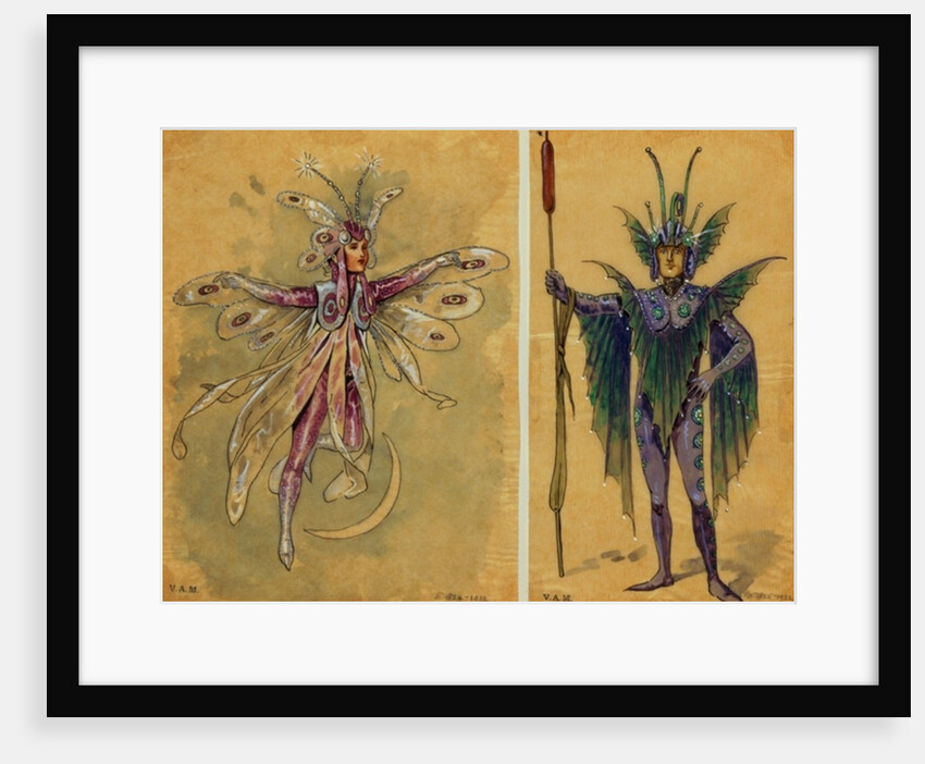 Two costume designs for fairies by C. Wilhelm
