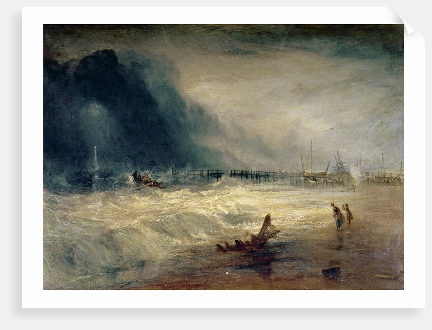 Lifeboat and Manby Apparatus going off to a stranded vessel in distress , c.1831 by Joseph Mallord William Turner
