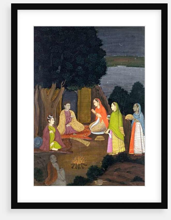 Ladies visiting a Yogini, School of Faqurullah Khan, Lucknow, Uttar Pradesh by Indian School