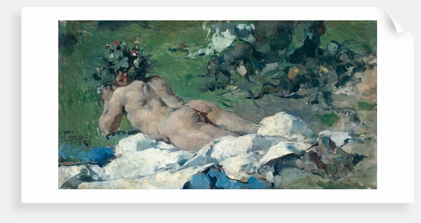 Study of a Nude, 1888 by Ignacio Pinazo Camarlech