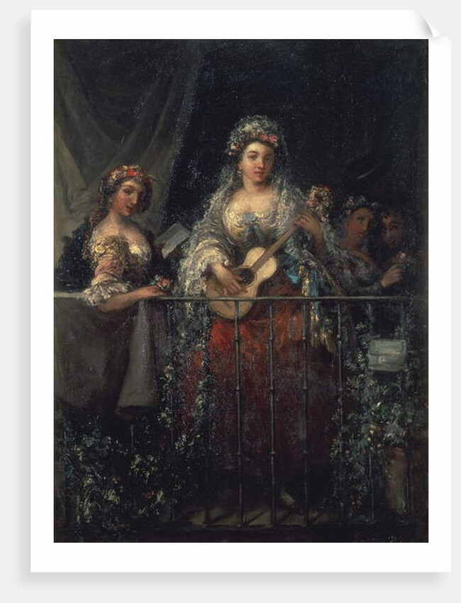 Ladies on a Balcony, 1862 by Eugenio Lucas Velazquez