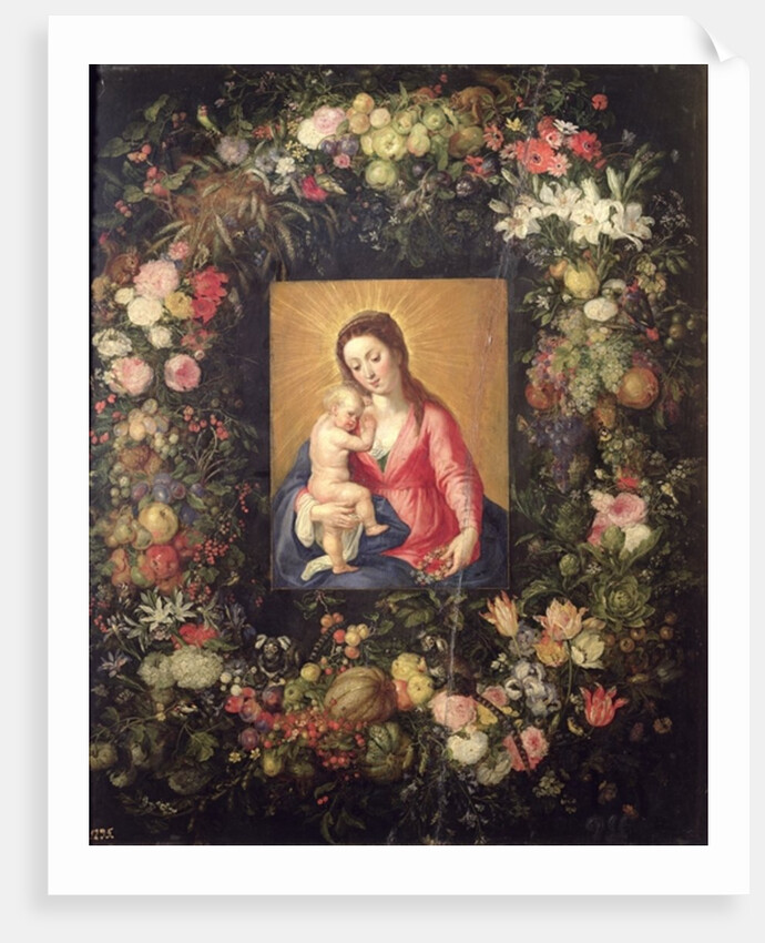 Garland of Fruit and Flowers with Virgin and Child by Jan the Elder Brueghel