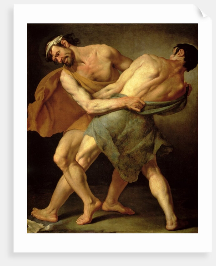 Two Wrestlers by Cesare Francazano