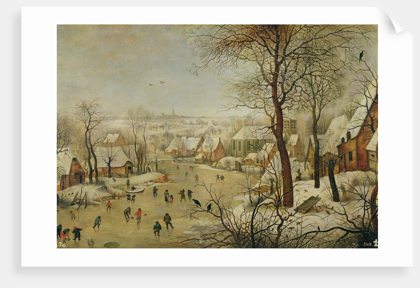 Winter Landscape with Bird Trap by P. the Younger Brueghel