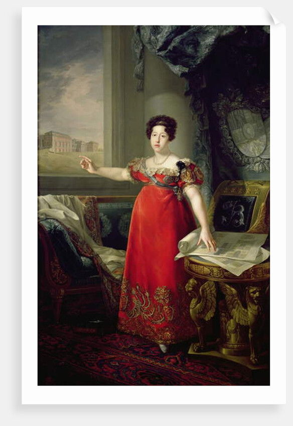 Queen Dona Maria Isabel de Braganza, 1829 by Bernardo Lopez y Piquer