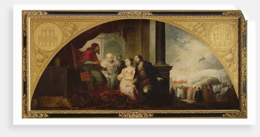 The Story of the Foundation of Santa Maria Maggiore in Rome: The Patrician Reveals his Dream to the Pope, c.1662-65 by Bartolome Esteban Murillo