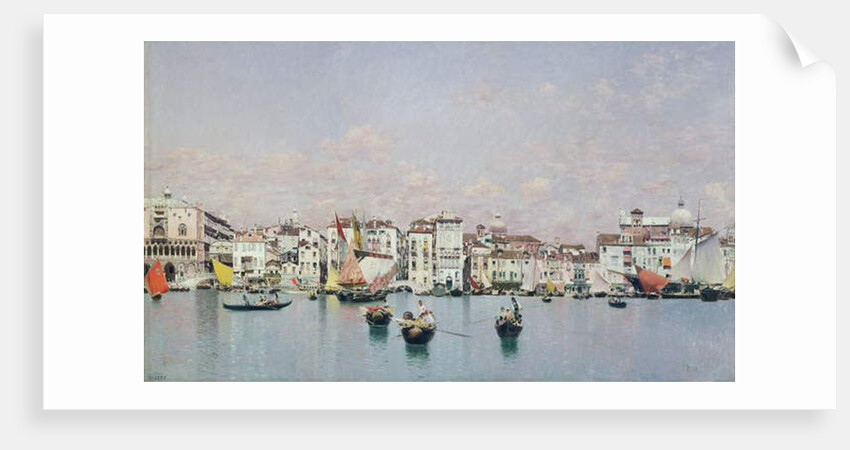The Doge's Palace and the Riva degli Schiavoni, Venice by Martin Rico y Ortega