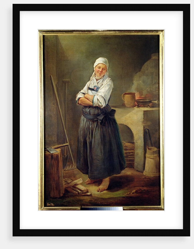 A Saxon Villager in her Kitchen by Charles-Francois Hutin