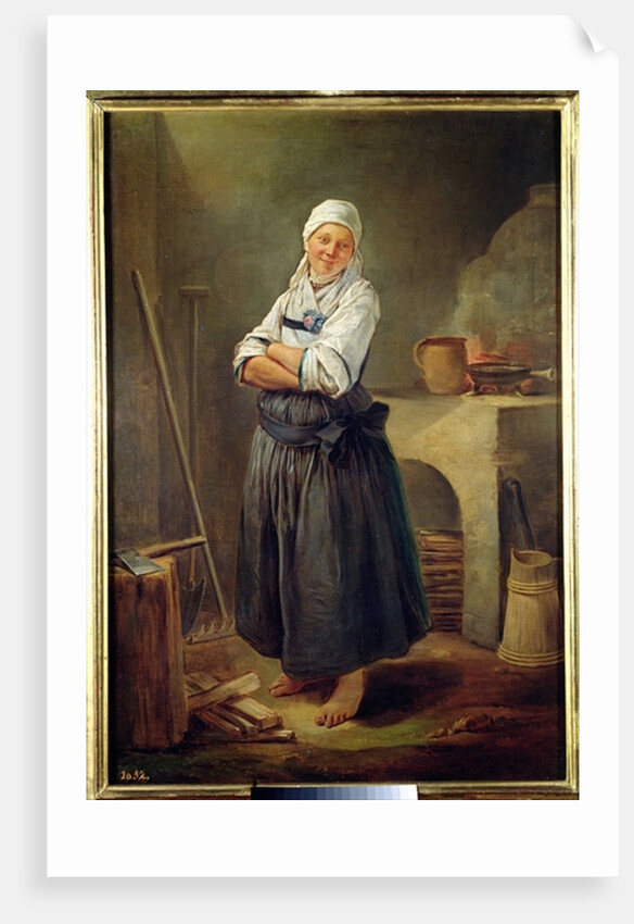 A Saxon Villager in her Kitchen by Charles-Francois Hutin