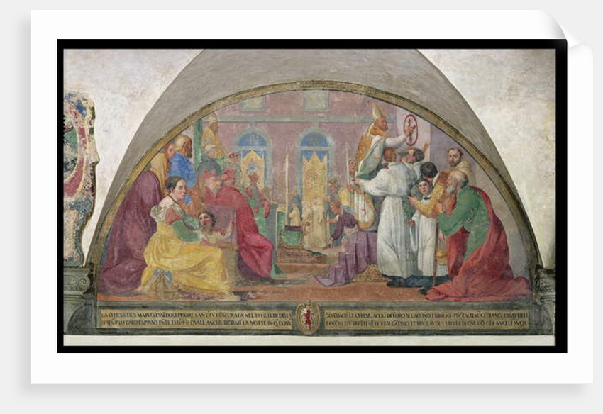 Pope Eugene IV Consecrating the convent of San Marco in 1442 by Alessandro Tiarini