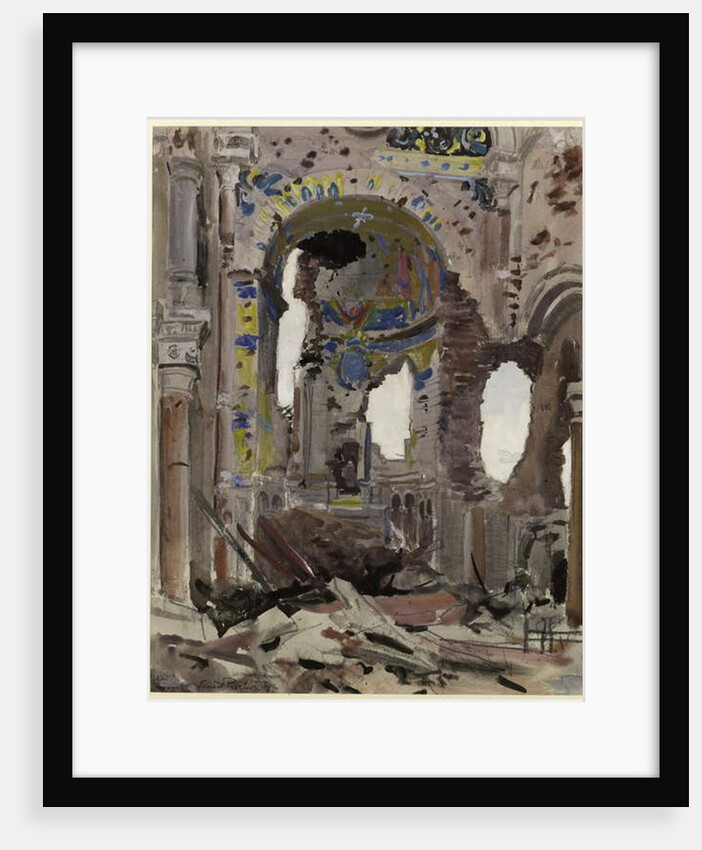 Bombed Out Interior of Albert Church, 1918 by Ernest Procter