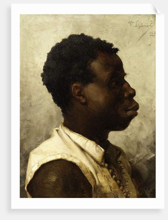 Portrait of a Young African, 1883 by Theophile Marie Francois Lybaert