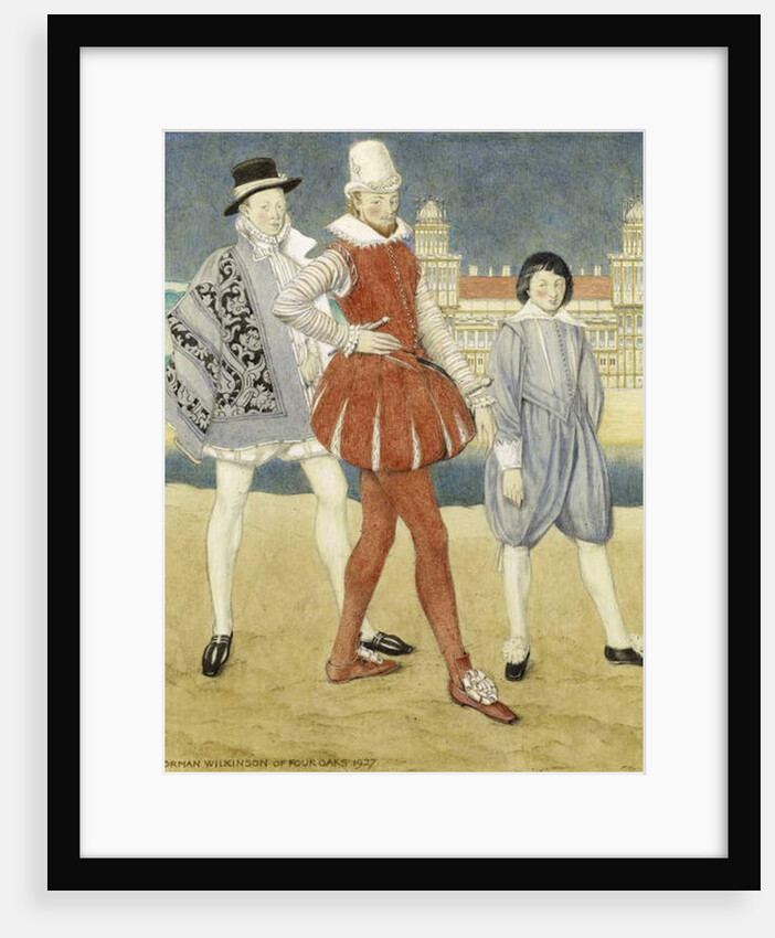 Mercutio and Benvolio - Romeo & Juliet, 1927 by Norman Wilkinson
