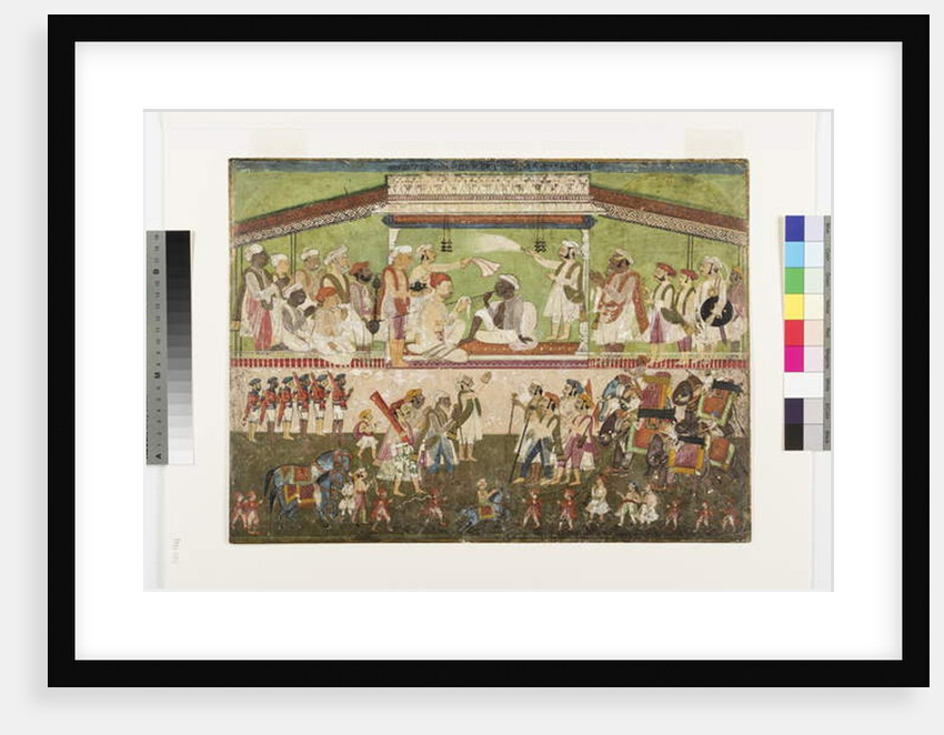 Raghuji Bhonsle II presides over a military review, c.1790 by Indian School