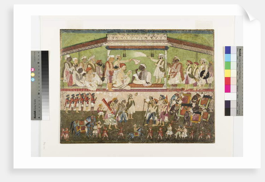 Raghuji Bhonsle II presides over a military review, c.1790 by Indian School
