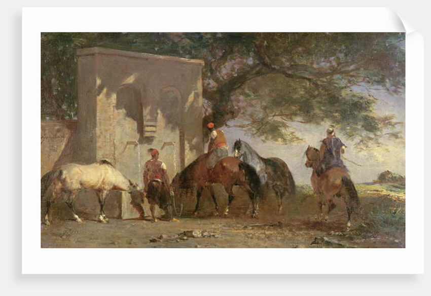 Arabs Watering Their Horses, c.1865-75 by Eugene Fromentin