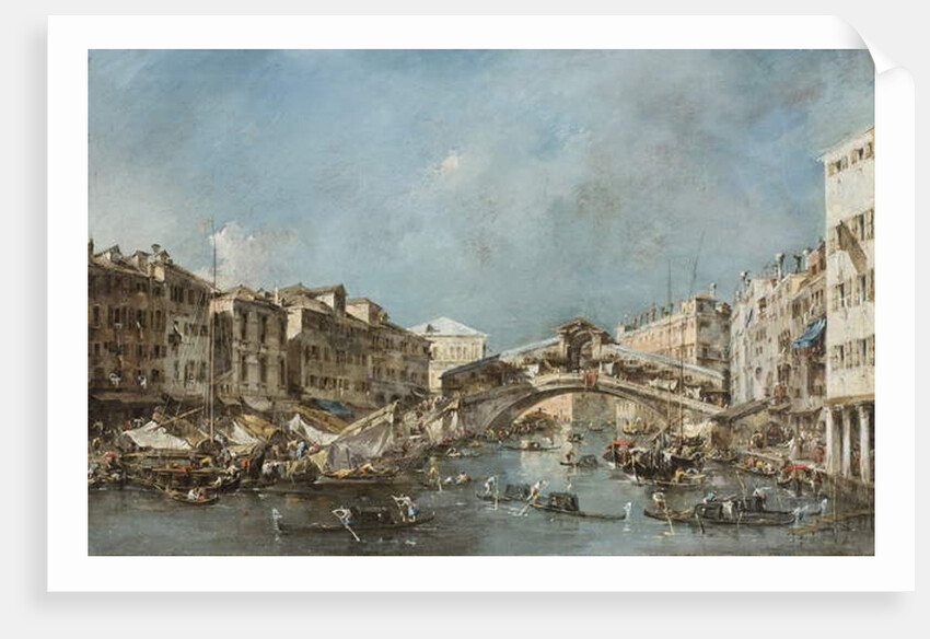 The Rialto Bridge, c.1775 by Francesco Guardi