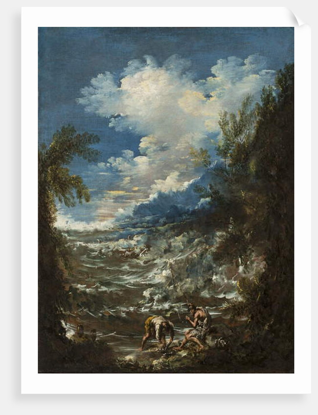 Landscape with Fishermen, c.1730 by Alessandro Magnasco