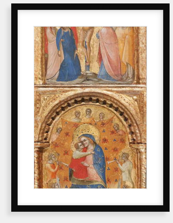 Detail of Madonna and Child with Angels, the Crucifixion, and Twelve Apostles or Saints, c.1360 by Lorenzo Veneziano