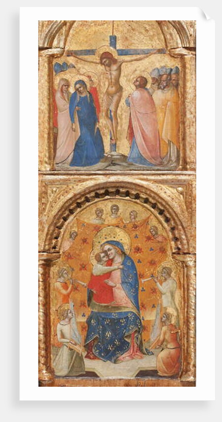 Detail of Madonna and Child with Angels, the Crucifixion, and Twelve Apostles or Saints, c.1360 by Lorenzo Veneziano