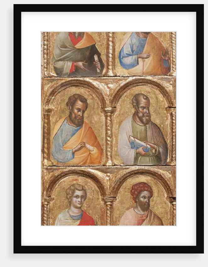 Detail of Madonna and Child with Angels, the Crucifixion, and Twelve Apostles or Saints,c.1360 by Lorenzo Veneziano