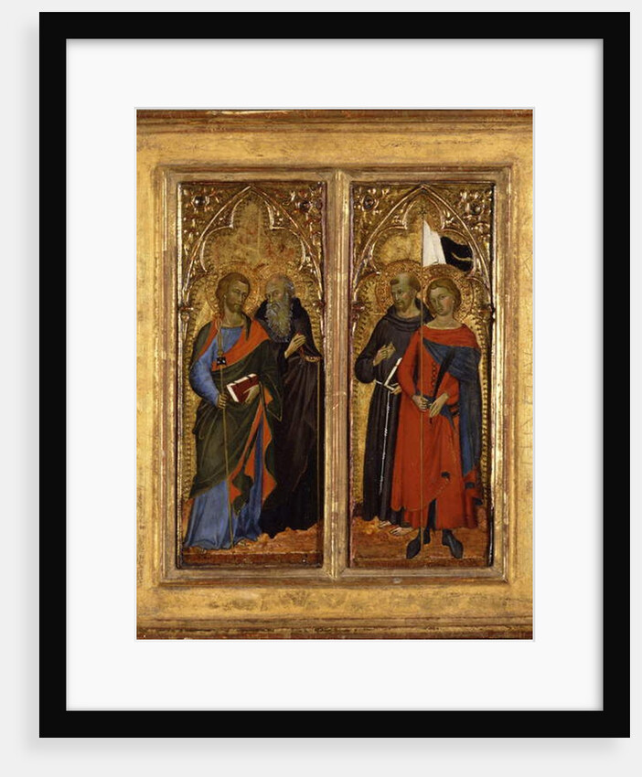 Saints James, Anthony Abbot, Francis, and Ansanus, c.1385-90 by Master of Panzano
