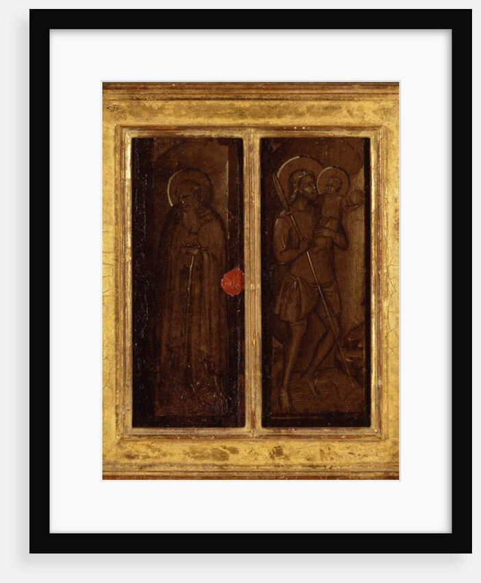 Rear of Saints James, Anthony Abbot, Francis, and Ansanus, c.1385-90 by Master of Panzano