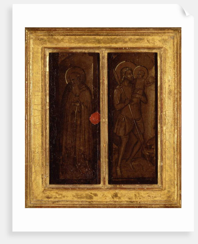 Rear of Saints James, Anthony Abbot, Francis, and Ansanus, c.1385-90 by Master of Panzano