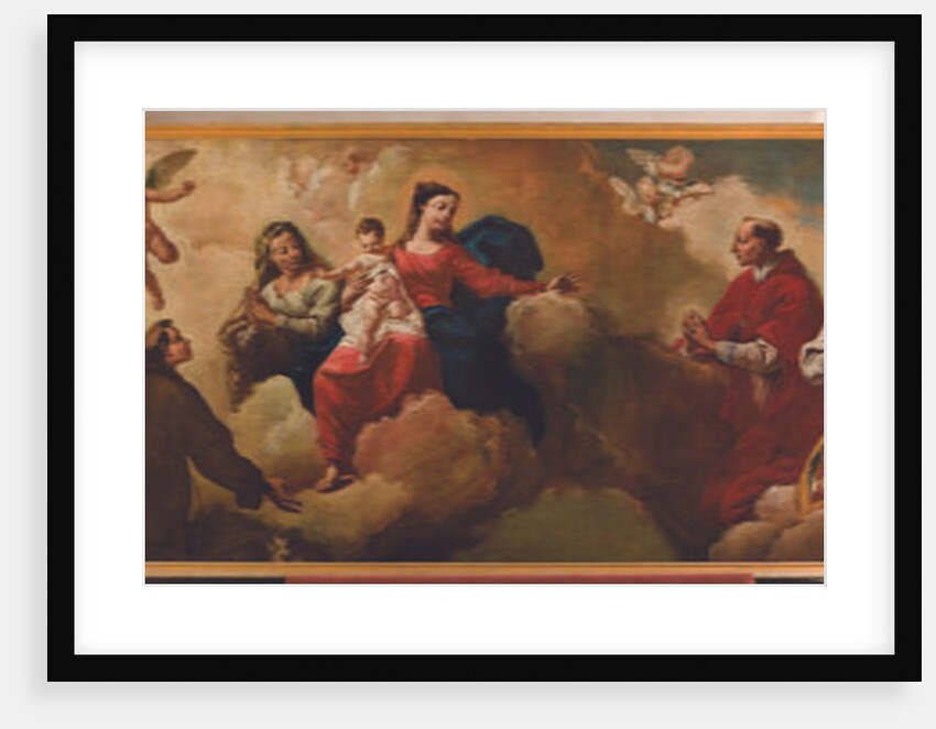 Madonna and Child with St. Anne Appearing to Sts. Anthony and Charles Borromeo, 1748 by Egidio dall' Olio