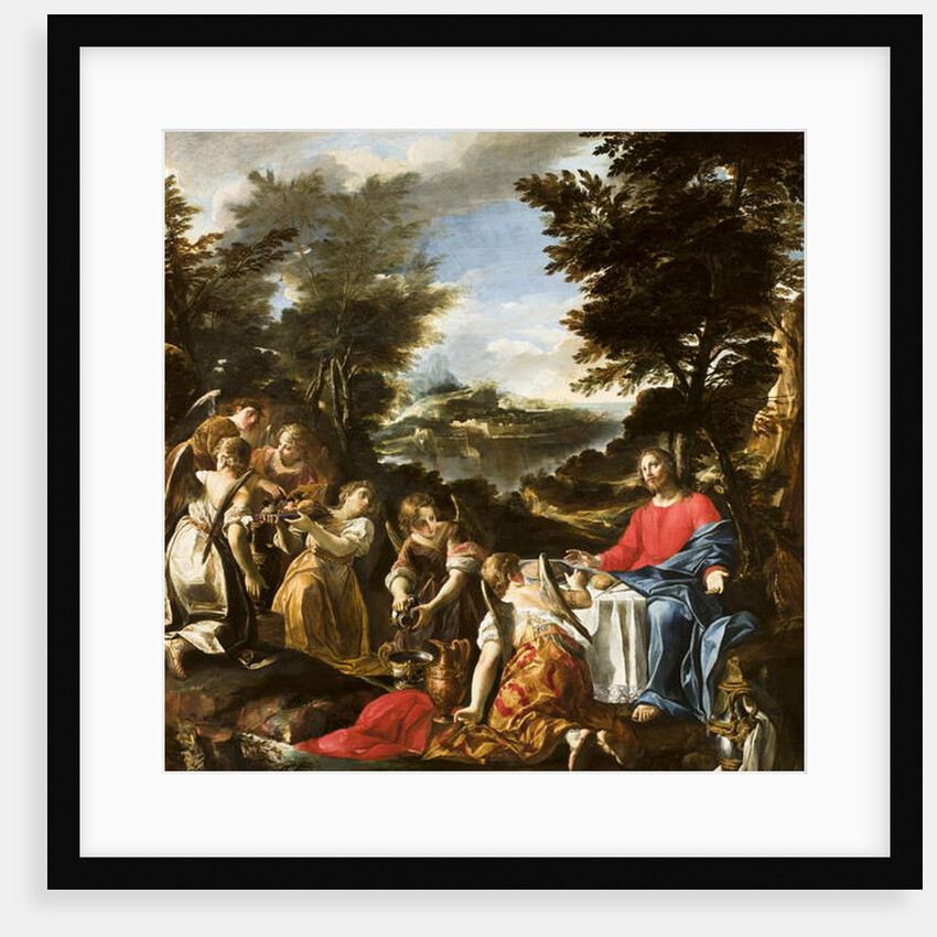 Christ Served by Angels, c.1650-1700 by Italian School