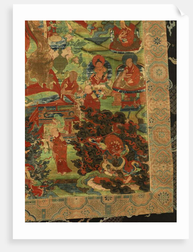 Detail of Third Panchen Lama Losan Penden Yeshe by School Tibetan