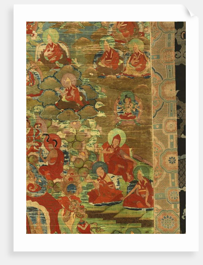 Detail of Third Panchen Lama Losan Penden Yeshe by School Tibetan