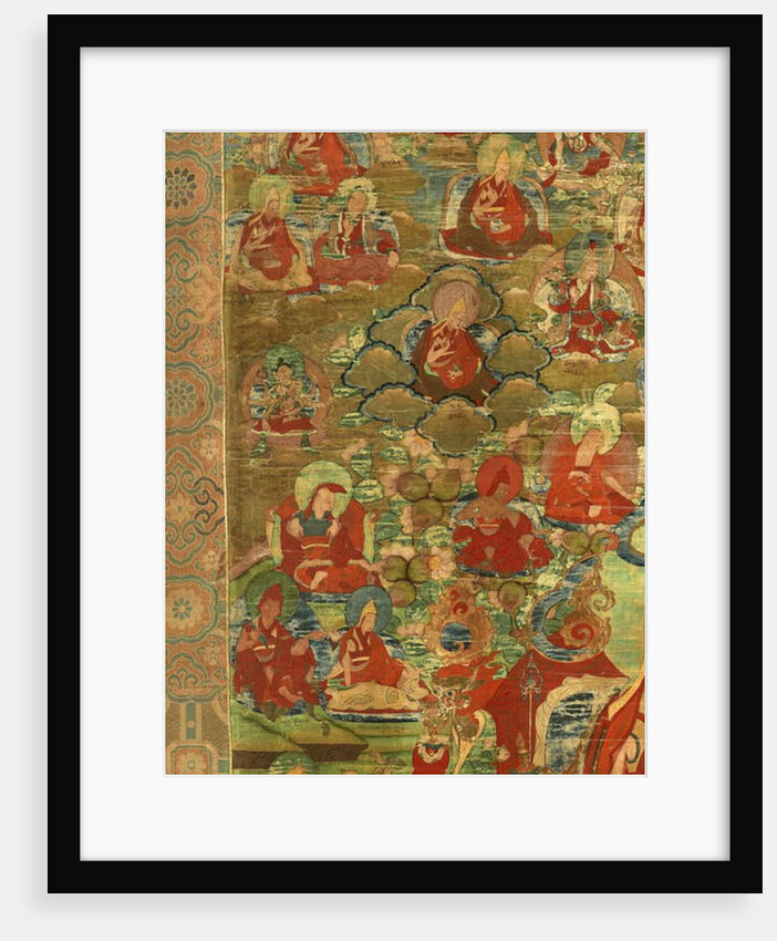 Detail of Third Panchen Lama Losan Penden Yeshe by School Tibetan