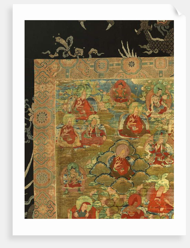 Detail of Third Panchen Lama Losan Penden Yeshe by School Tibetan