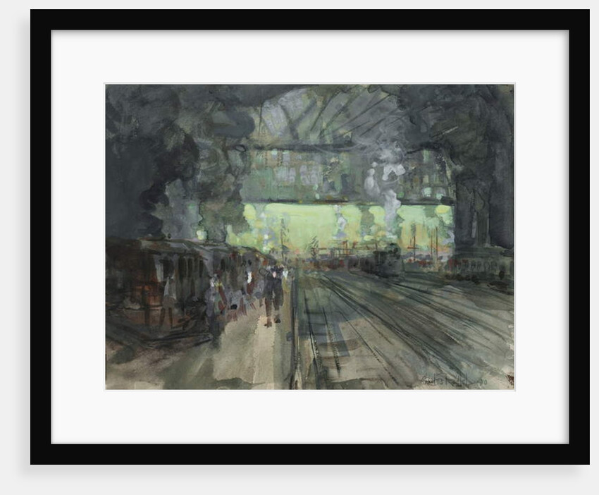 Winter Evening in the Railway Yards, 1910 by Charles P. Reiffel