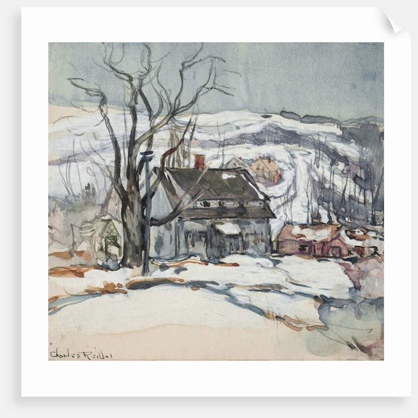 House and Tree in Winter by Charles P. Reiffel