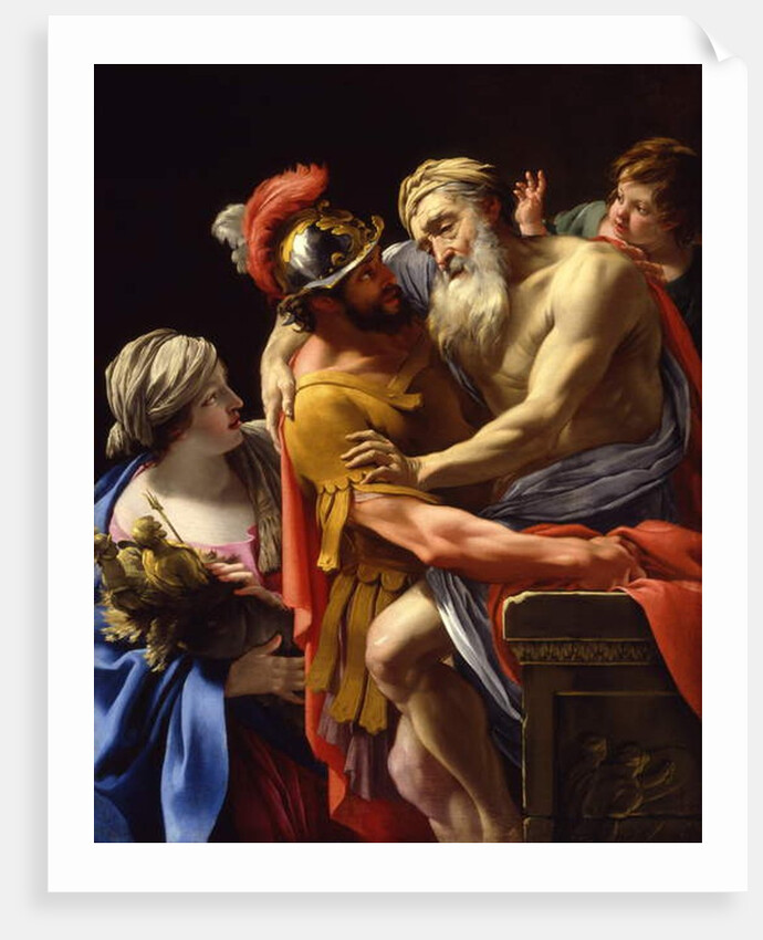 Æneas and His Father Fleeing Troy, c.1635 by Simon Vouet