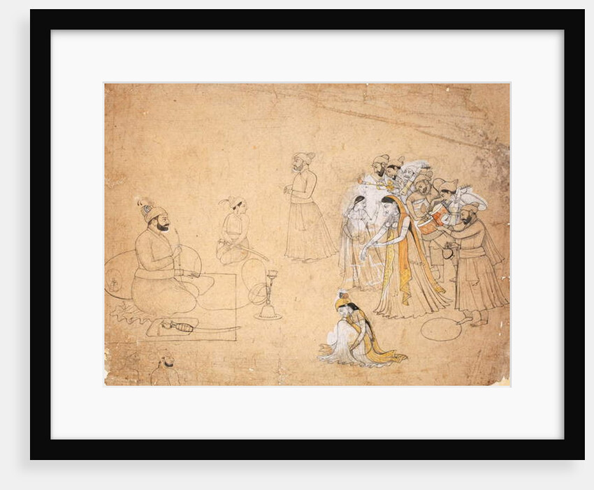 A raja entertained by dancers and musicians, c.1780 by Chajju