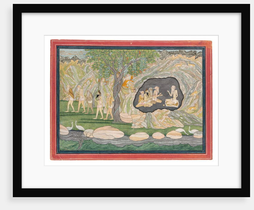 The Five Siddhas Make Their Way to the Kailasha Mountains, c.1820 by Purkhu Purkhu