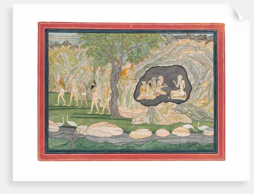 The Five Siddhas Make Their Way to the Kailasha Mountains, c.1820 by Purkhu Purkhu