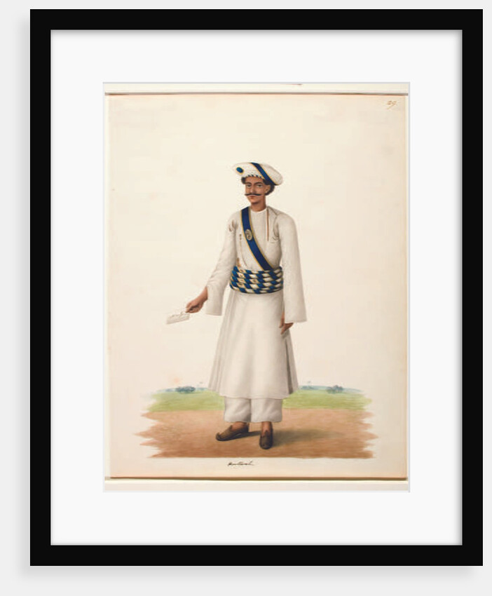 Harkarah with a letter, c.1846 by Shaik Muhammad Amir of Karraya