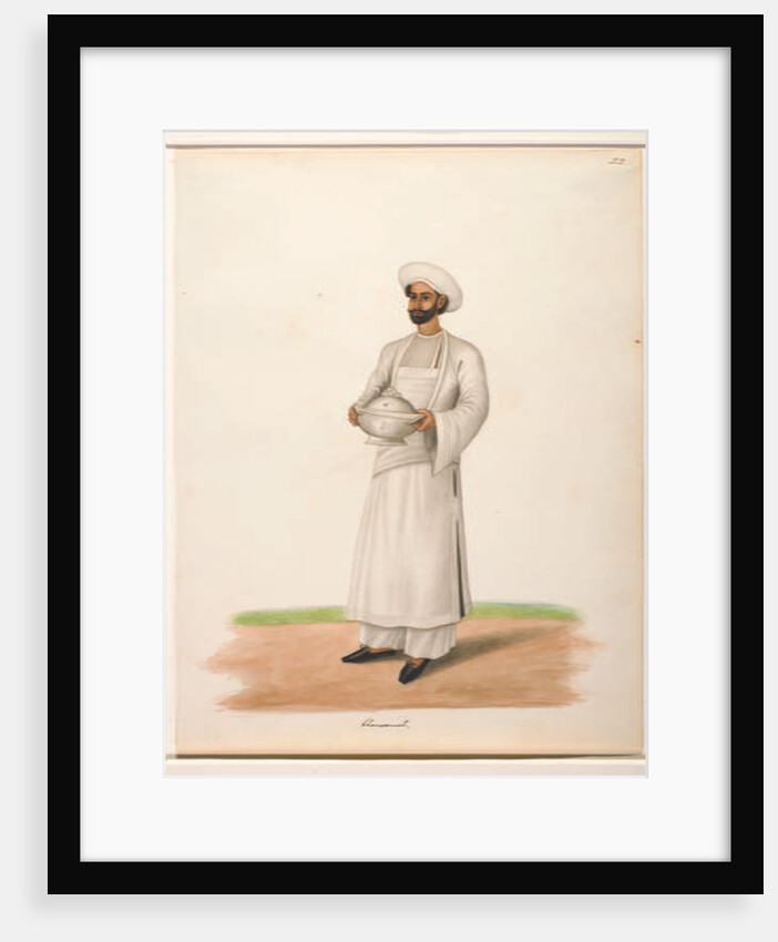Khansama with a tureen, c.1846 by Shaik Muhammad Amir of Karraya