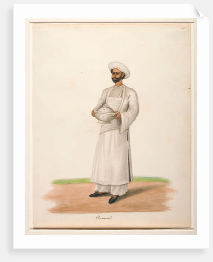 Khansama with a tureen, c.1846 by Shaik Muhammad Amir of Karraya