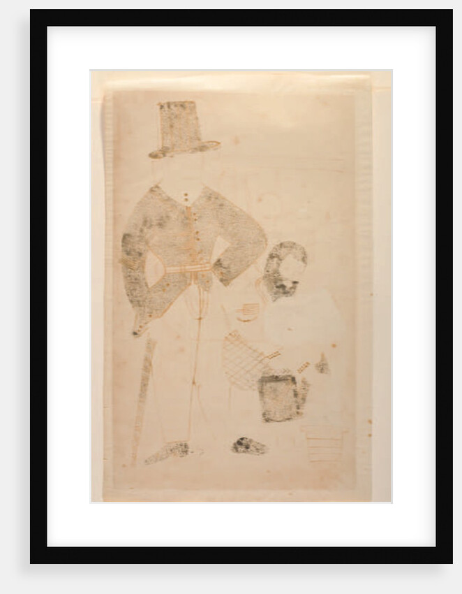 Mahant turns the oil-press in jail, Kalighat Album, c.1880 by Indian School