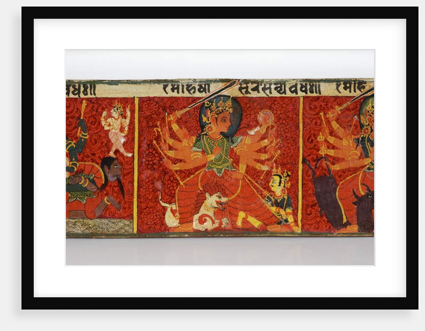 Detail from a Devimahatmya manuscript cover by Nepalese School