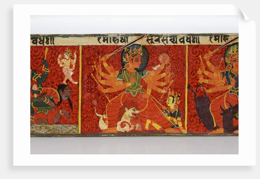 Detail from a Devimahatmya manuscript cover by Nepalese School