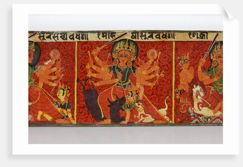 Detail from a Devimahatmya manuscript cover by Nepalese School