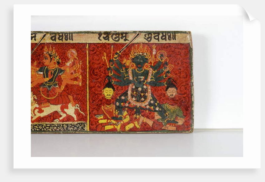 Detail from a Devimahatmya manuscript cover by Nepalese School