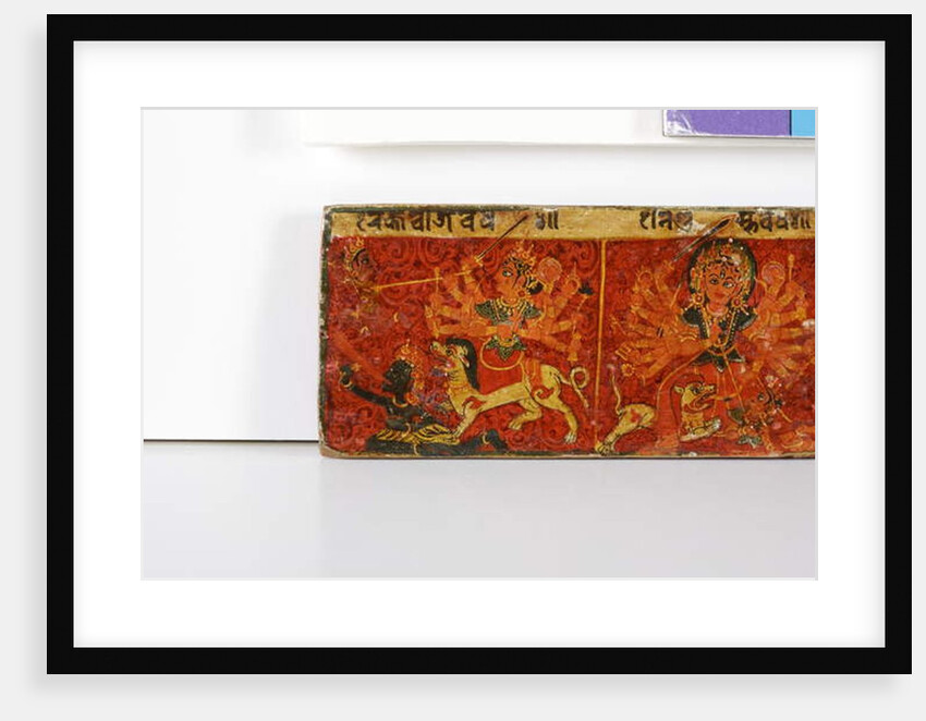 Detail from a Devimahatmya manuscript cover by Nepalese School