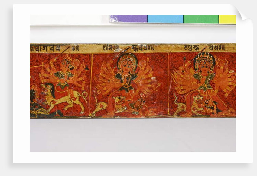Detail from a Devimahatmya manuscript cover by Nepalese School